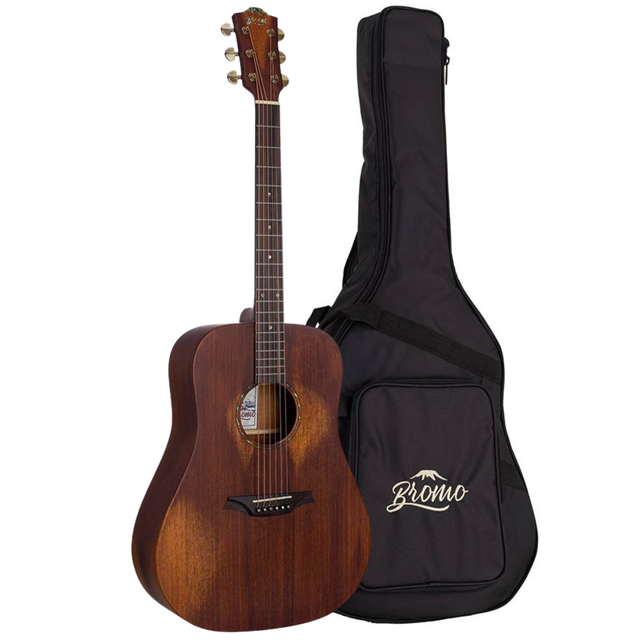Bromo BAR1HM Dreadnought All Solid Akoestische Gitaar historisch Satijn met Tas