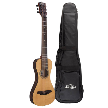 Bromo BAR3E Rocky Mountain Series Reisgitaar All Solid Akoestische Gitaar Satijn met Tas