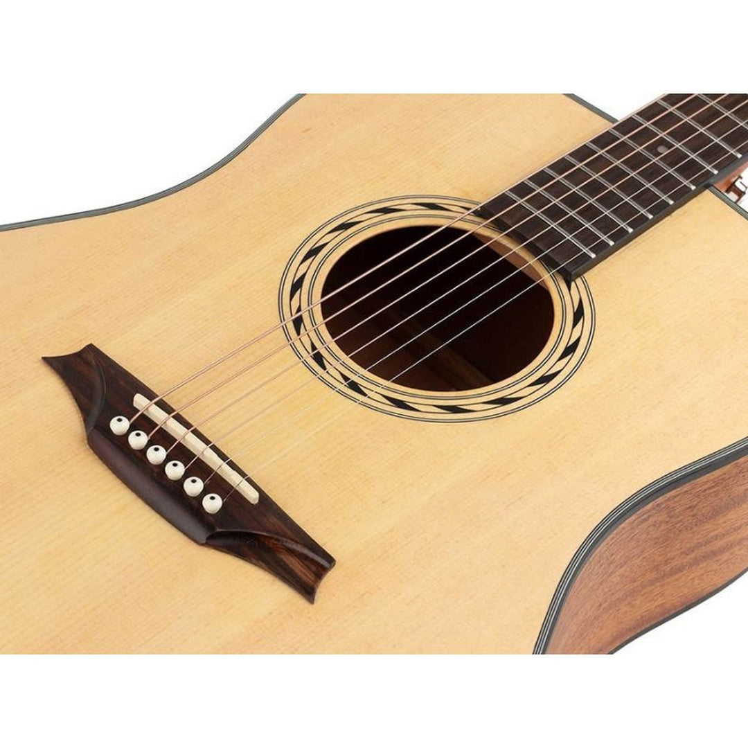 Bromo BAB1 Blanc Series naturel akoestische western gitaar