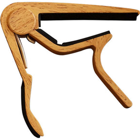 CLX Capo NYL WOOD LT Capo voor Nylon Snaren Licht Houtlook met Veermechanisme