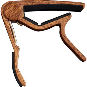CLX Capo Ukulele DK Capo voor Ukulele Donker Houtlook met Veermechanisme