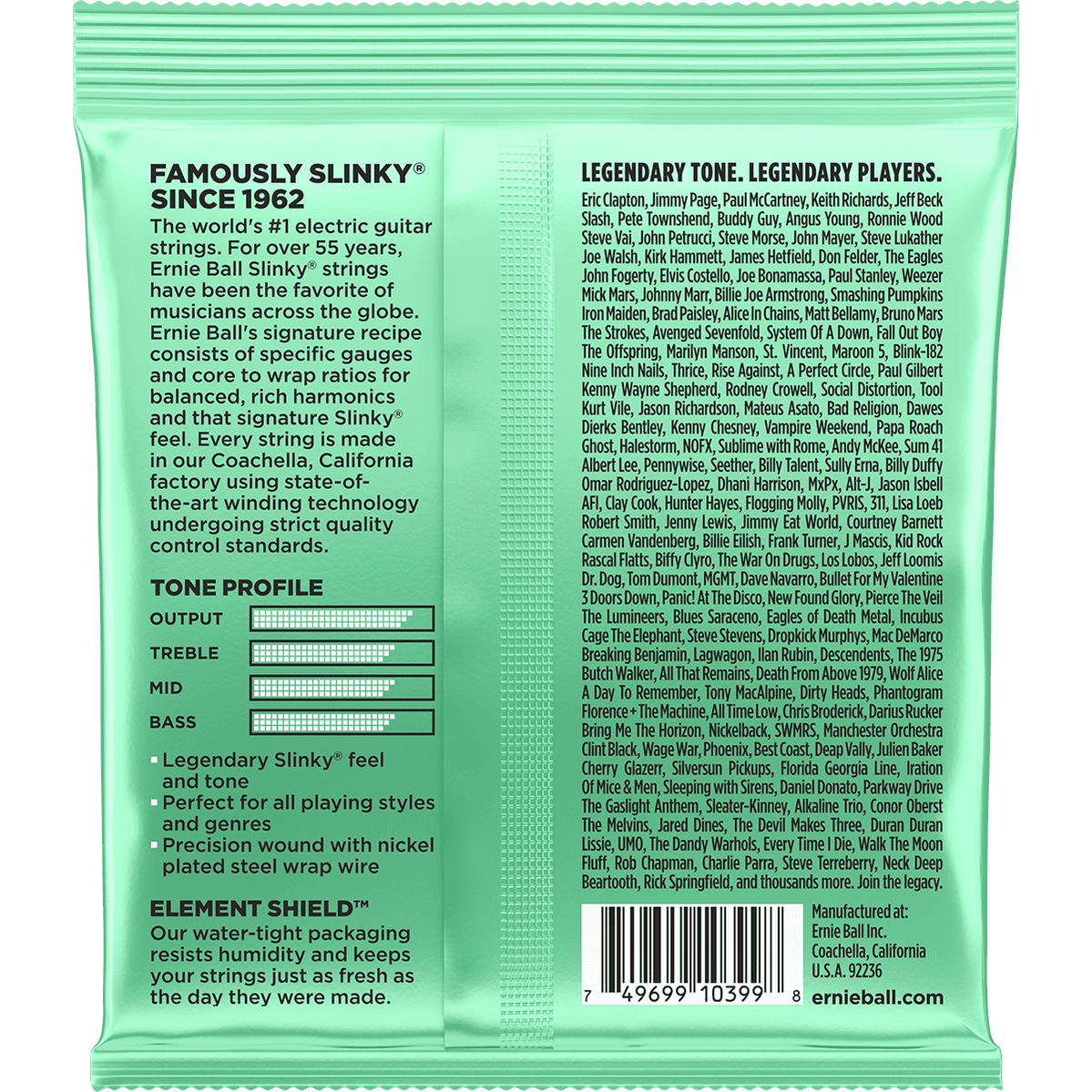 Ernie Ball 2229 Hyper Slinky elektrische gitaarsnaren (008-042)