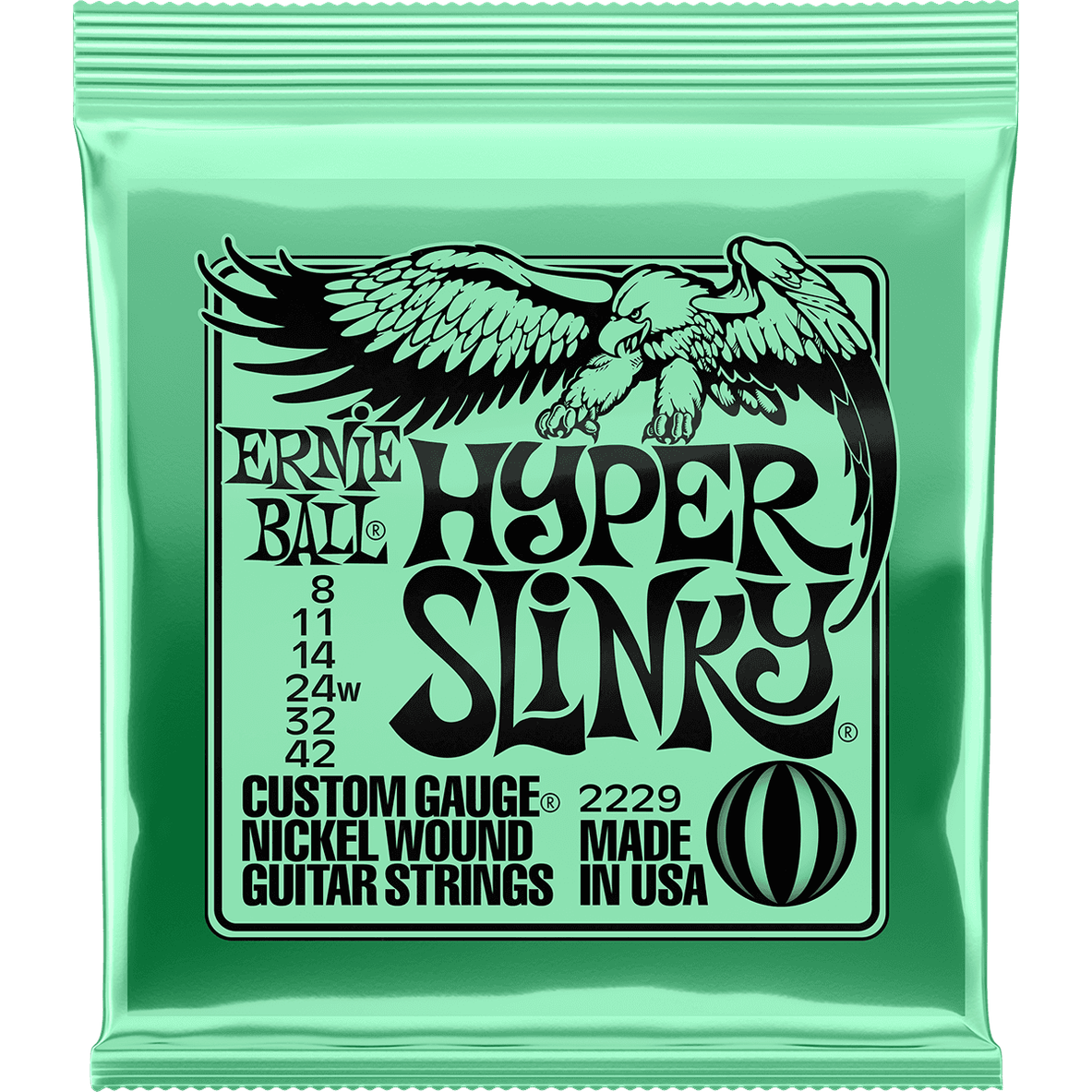 Ernie Ball 2229 Hyper Slinky elektrische gitaarsnaren (008-042)