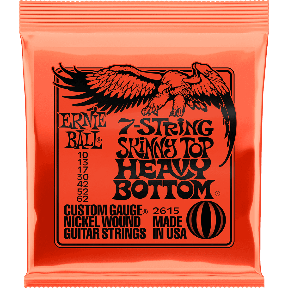 Ernie Ball 2615 Skinny Top Heavy Bottom elektrische gitaarsnaren 7-snarig (010-062)