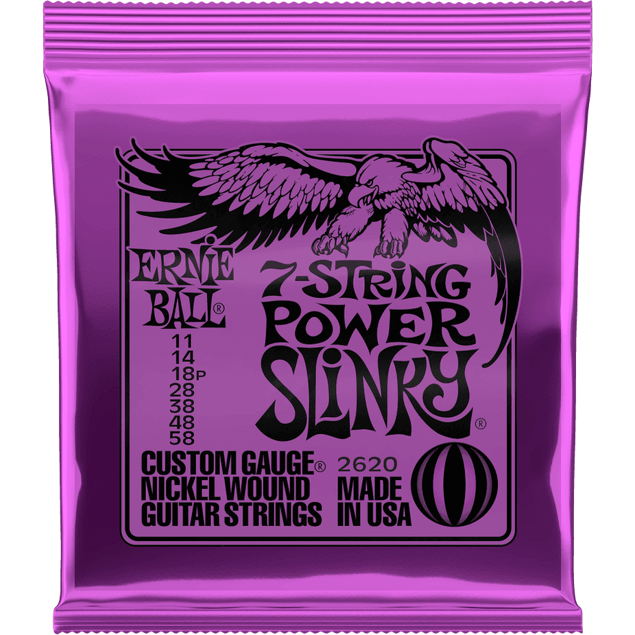 Ernie Ball 2620 Power Slinky elektrische gitaarsnaren 7-snarig (011-058)