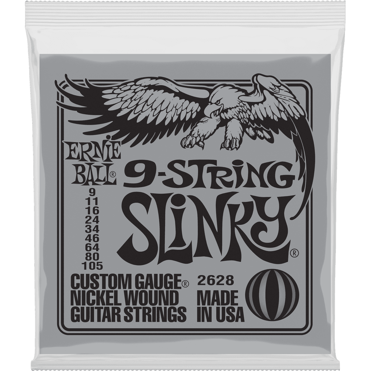 Ernie Ball 2628 elektrische gitaarsnaren 9-snarig (009-105)