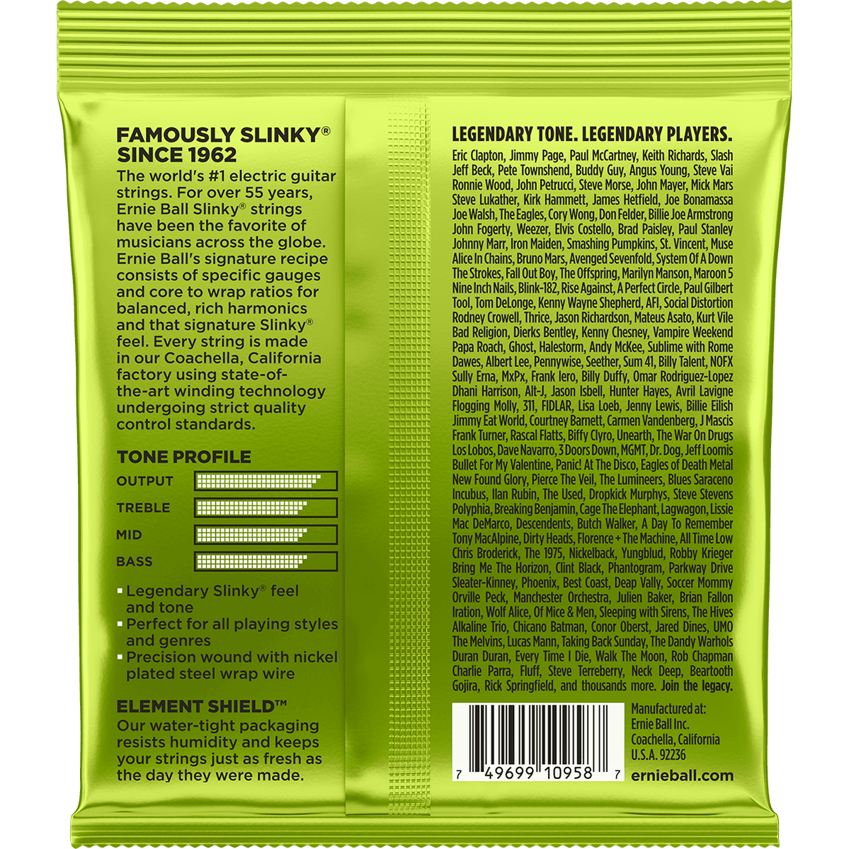 Ernie Ball 2629 Regular Slinky elektrische gitaarsnaren 8-snarig (010-074)