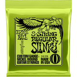 Ernie Ball 2629 Regular Slinky elektrische gitaarsnaren 8-snarig (010-074)
