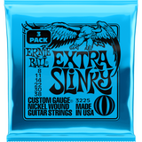Ernie Ball 3225 Extra Light elektrische gitaarsnaren 3-pack (008-038)
