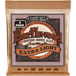 Ernie Ball 3550 Earthwood Fosforbrons Akoestische Gitaarsnaren Extra Light 10–50 3-Pack