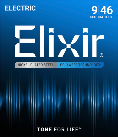 Elixir 12025 Polyweb elektrische gitaarsnaren Custom Light 009-046