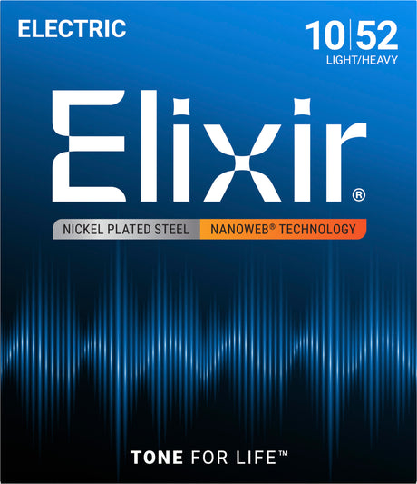 Elixir CEL 12077 Nanoweb elektrische gitaarsnaren Light Heavy 010-052