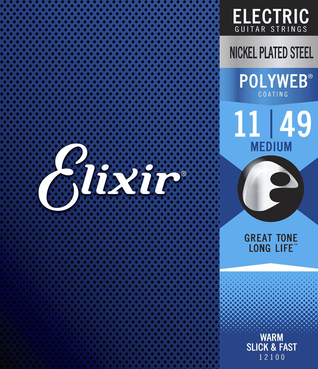 Elixir 12100 Polyweb elektrische gitaarsnaren Medium 011-049