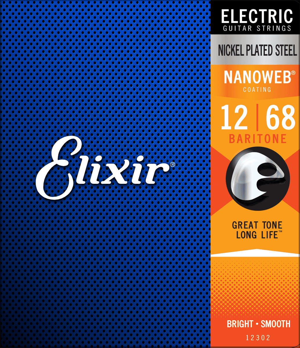 Elixir 12302 Nanoweb elektrische gitaarsnaren Bariton 012-068