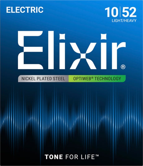 Elixir 19077 Optiweb elektrische gitaarsnaren Light Heavy 010-052