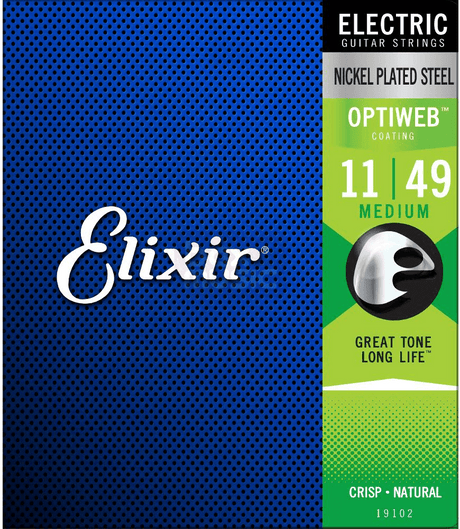 Elixir 19102 Optiweb elektrische gitaarsnaren Medium 011-049