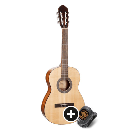 CORT COAC20034OPTU Paket, Folkgitaar AC200-3/4 Open Pore en Tuner E310C