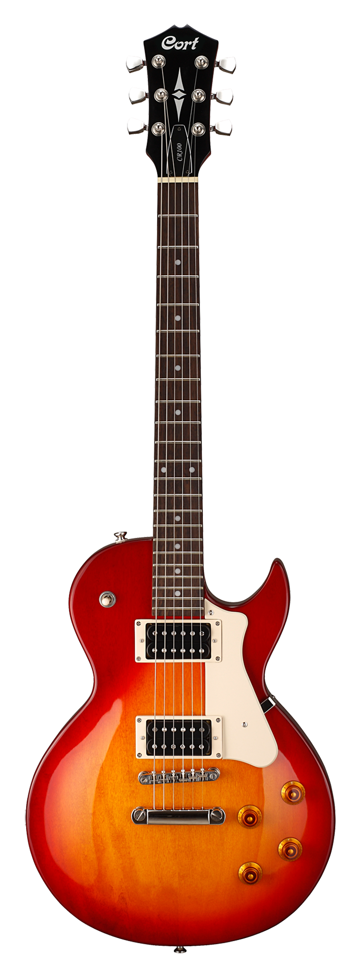 CORT CR100CRS2 elektrische gitaar LP-model cherry red sunburst