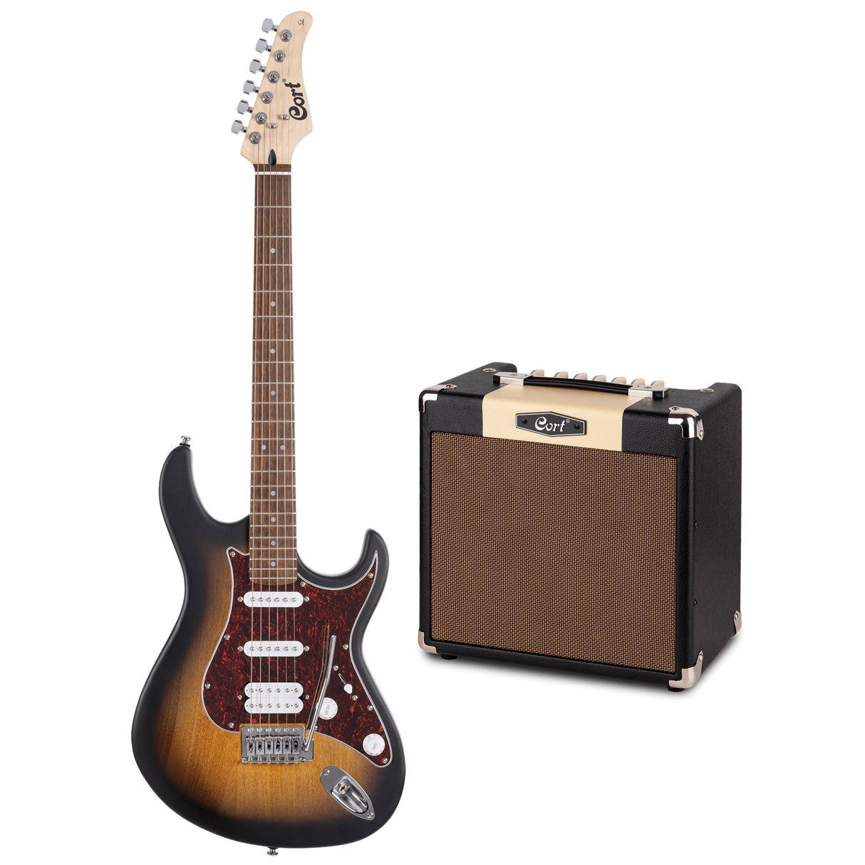 CORT COG110OPSBBU Paket, Elektrische gitaar & Amp