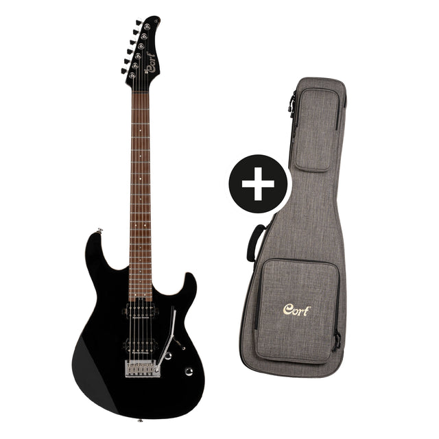 CORT COG300BKBU Pakket, G300BK Elektrische gitaar & CPEG100 Tas