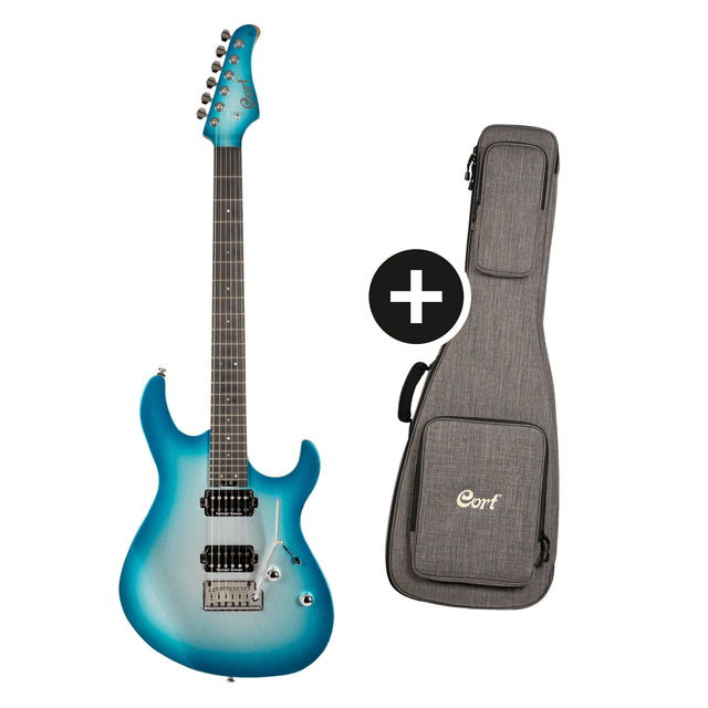 CORT COG300PIMBBU Pakket, G300 GLAM Elektrische gitaar & CPEG100 Tas