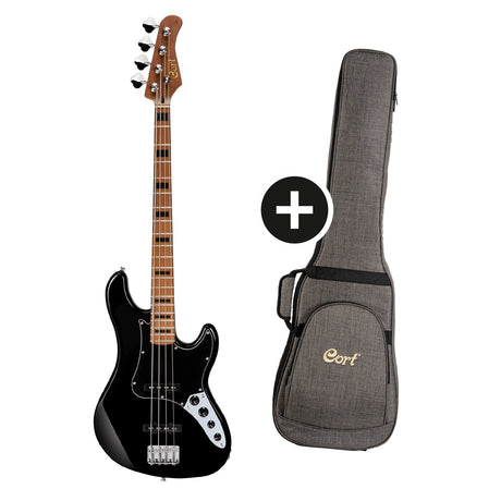 CORT COGB64JJBKBU Pakket, GB64JJBK Basgitaar & CPEB10 Gigbag