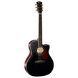 CORT COGOA8BKG Folkgitaar, GOLD A8, Black Gloss Top, natuur Korpus, voorversterk