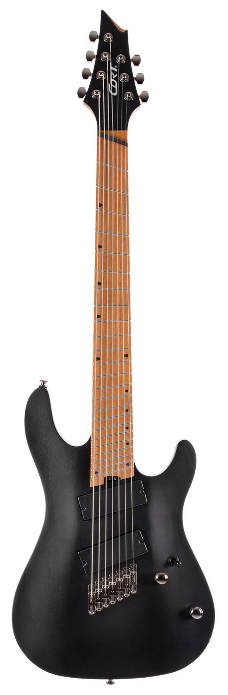 CORT KX307MSOPBK Elektrische gitaar Open Pore Black 7 snarig