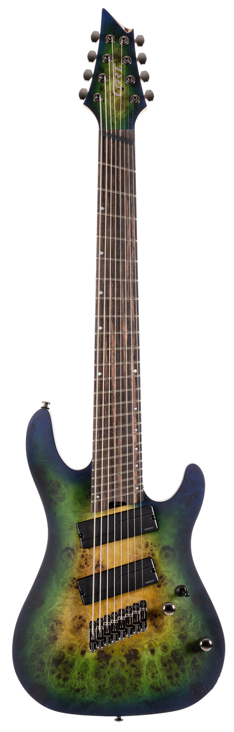 CORT KX508MSMBB3 8 snarige Elektrische gitaar Marina Blueburst