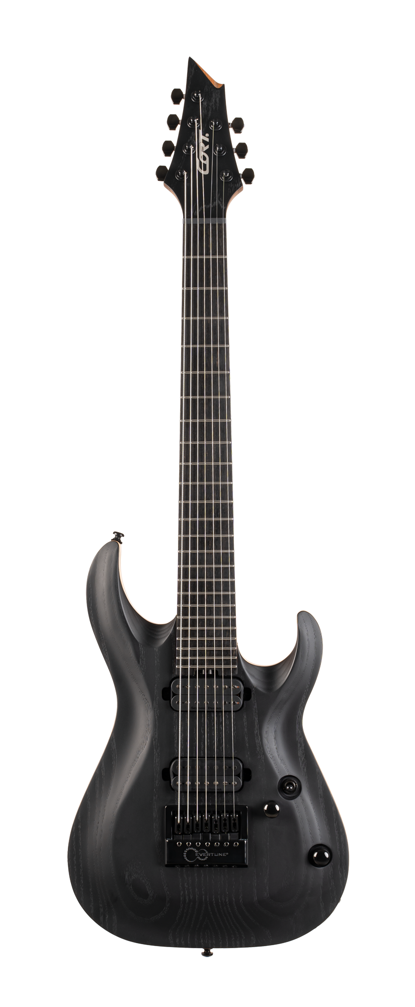 CORT KX707EVOPBKG 7-snarige Elektrische gitaar Evertune Open Pore Black