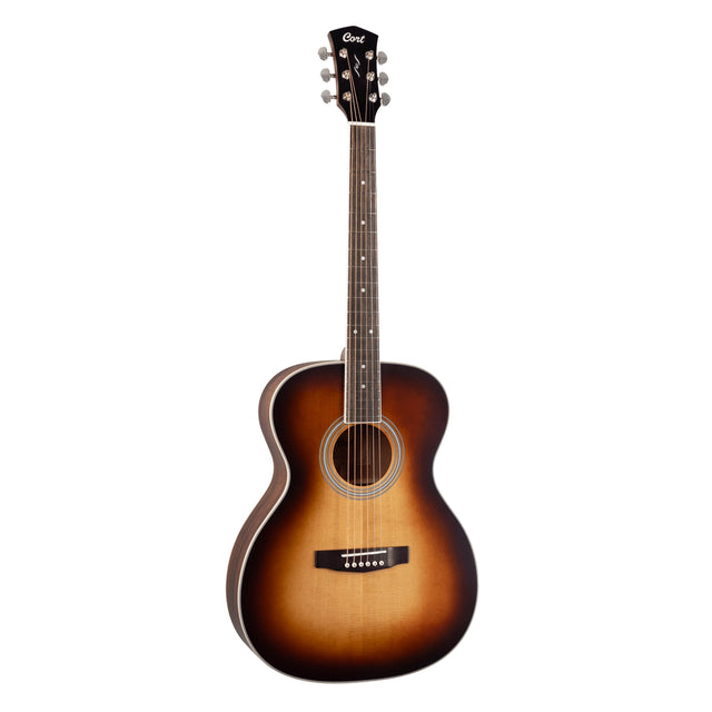 CORT COPUREOLBT Western gitaar, PURE-O, Satin Light Burst Top Natural Satin Body,