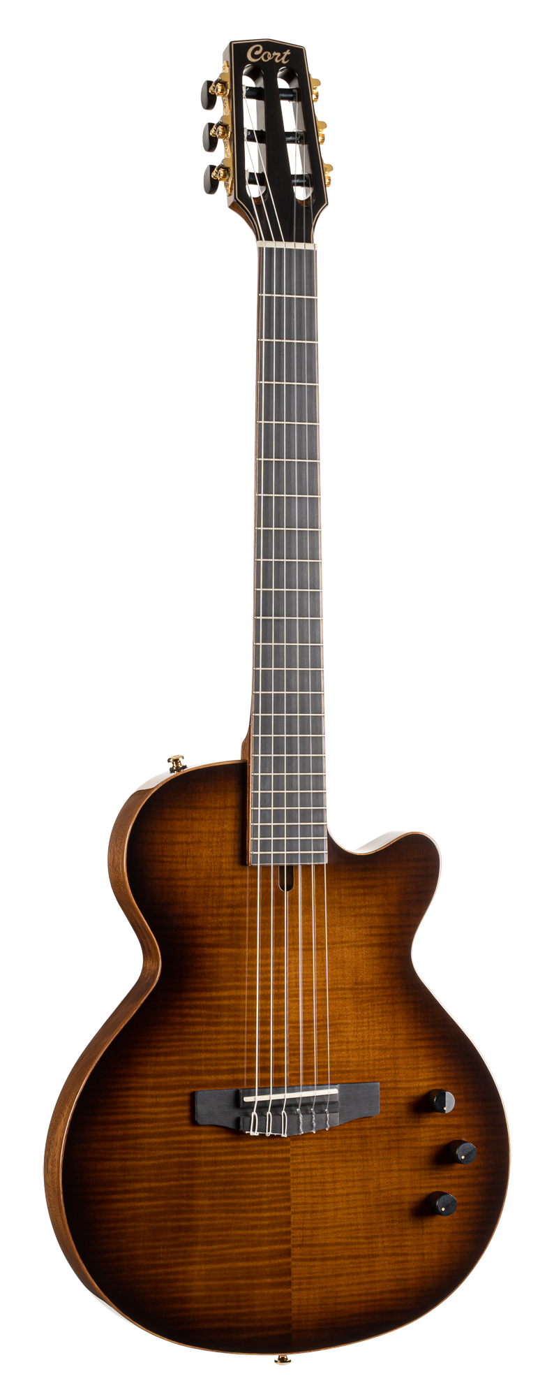 CORT SSNYDLXTSBG Elektrische gitaar, Sunset Nylectric DLX Tobacco Sunburst