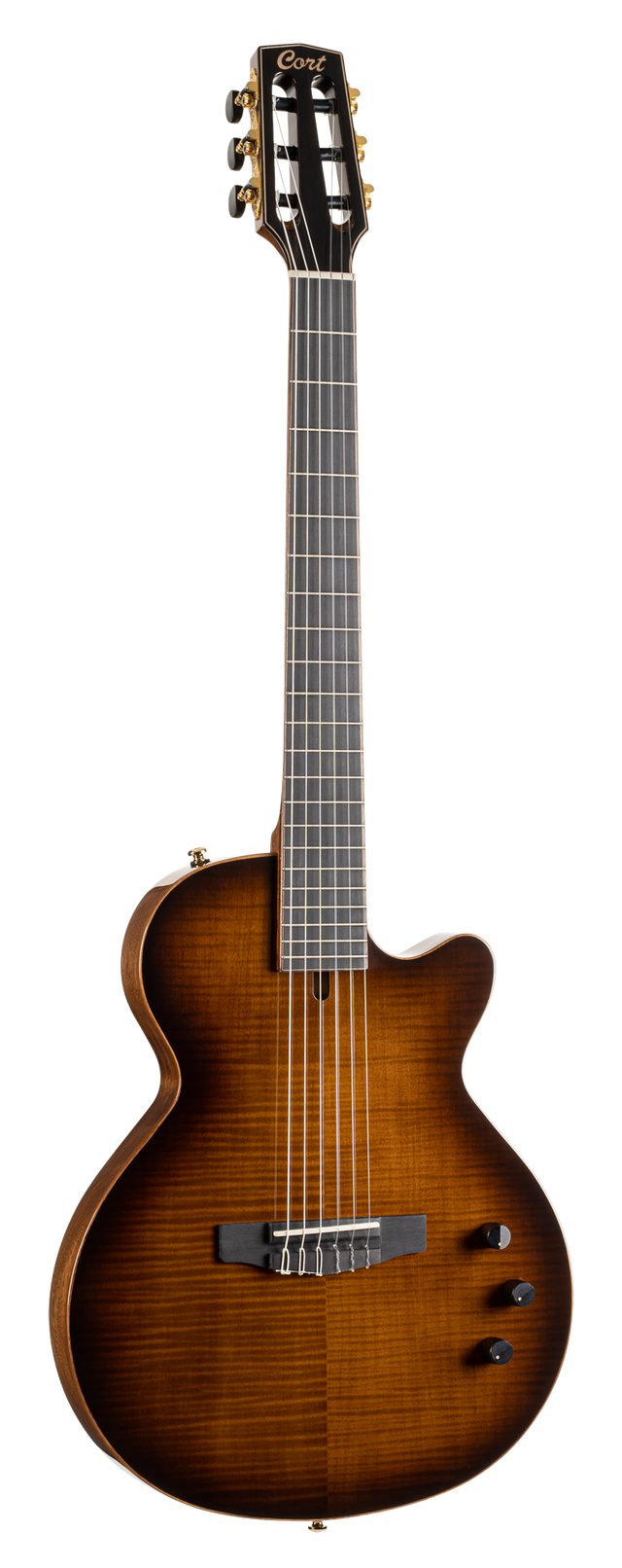 CORT SSNYDLXTSBG Elektrische gitaar, Sunset Nylectric DLX Tobacco Sunburst