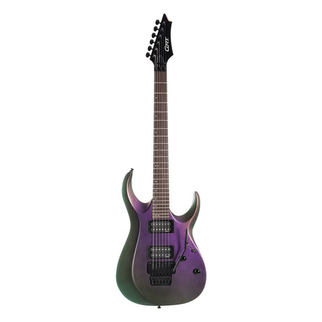 CORT COX300FPU Elektrische gitaar, X-300, Flip Purple