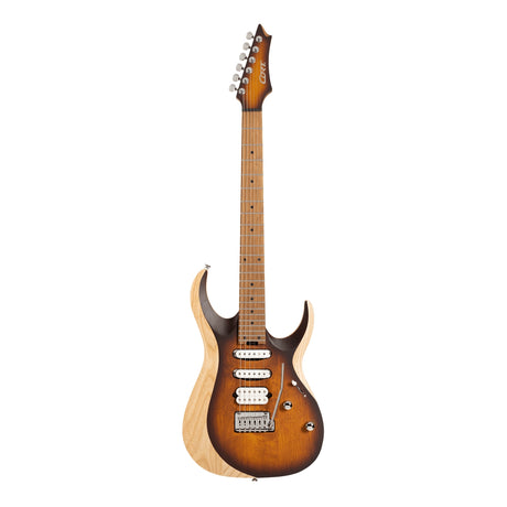 CORT COX700TOPVBG Elektrische gitaar, X-700 Triality, Open Pore Vintage Burst, Tas