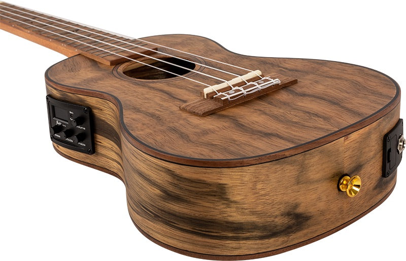 Flight DUC430 EQ DAO Elektrisch-Akoestische Concert Ukulele met Dao Body, Pickup en Aquila Super Nylgut Snaren