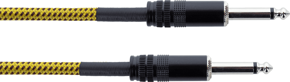 Cordial EL PP TWEED YE Elements Instrumentenkabel 6.3 mm Jack geel