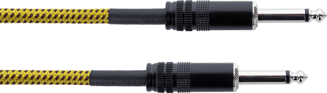 Cordial EL PP TWEED YE Elements Instrumentenkabel 6.3 mm Jack geel