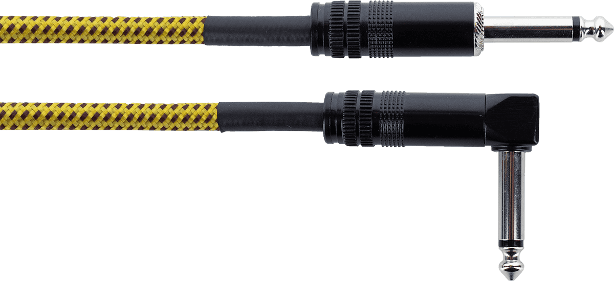 Cordial EL PP TWEED YE Elements Instrumentenkabel 6.3 mm Jack geel