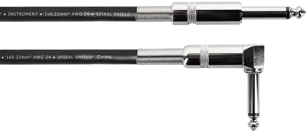 Cordial EL PR Elements Instrumentenkabel 6.3 mm Jack Recht/Haaks Zwart