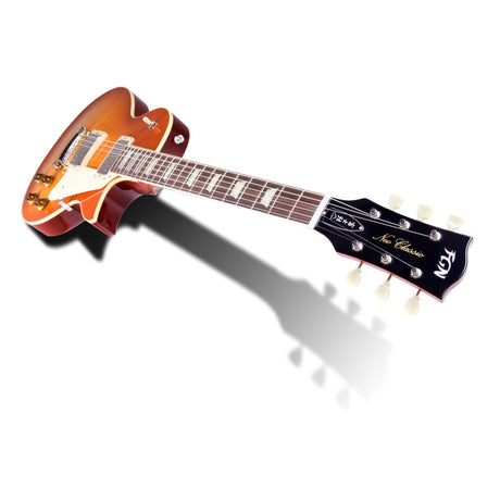 FGN Neo Classic Faded Cherry Burst Single Cut Elektrische Gitaar Red