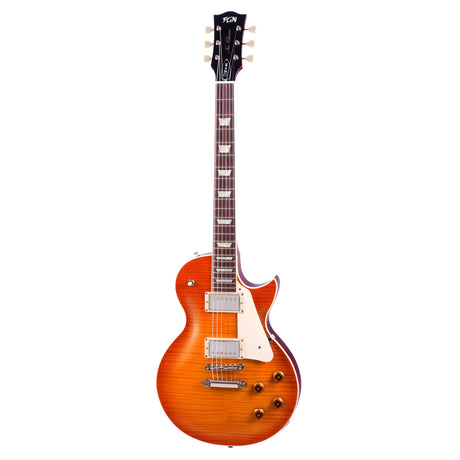 FGN Neo Classic Faded Cherry Burst Single Cut Elektrische Gitaar Red