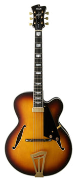 FGN Masterfield Jazz FP elektrische gitaar Jazz Natural, Floating Pickup, 20 jumbo frets, met koffer