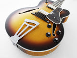 FGN Masterfield Full Acoustic Jazz elektrische gitaar Jazz Burst, Alnico 3 humbuckers, met koffer