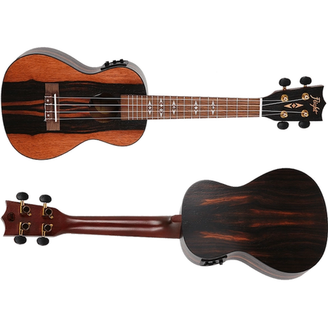 Flight DUC460 EQ Concert Ukulele – Elektro-akoestisch, Amara hout, met FU-T3 Pickup
