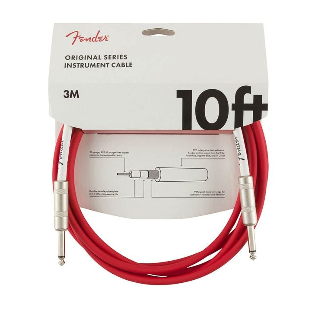 Fender Original Series instrument kabel rood 3m