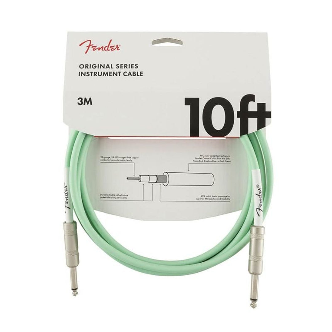 Fender Original Series instrument kabel groen 3m