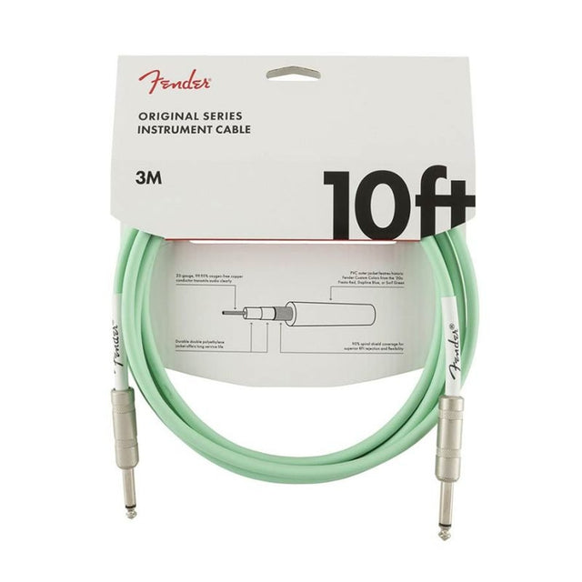 Fender Original Series instrument kabel groen 3m