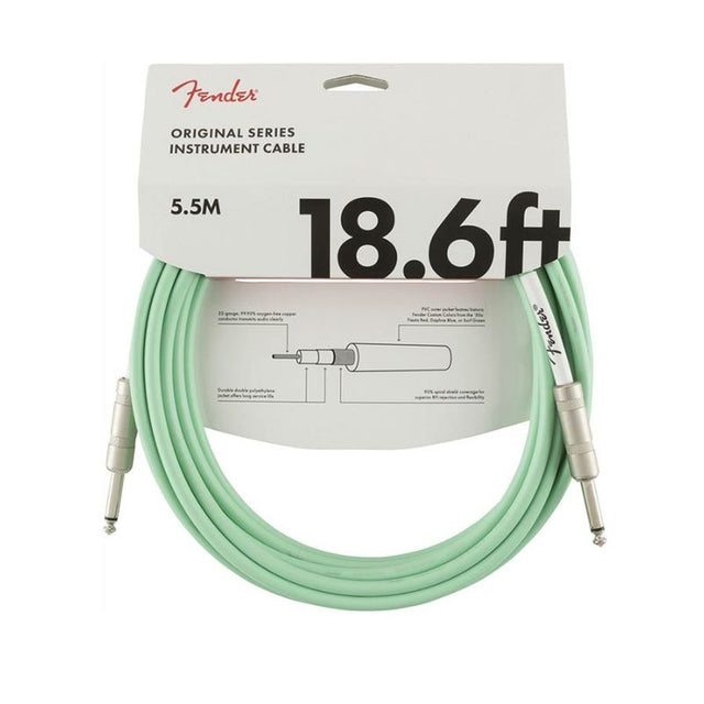 Fender Original Series instrument kabel groen 5.5m