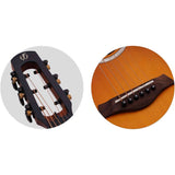 Flight PIXI TSB Reisgitaar met Massief Sparren Bovenblad Transparent Sunburst